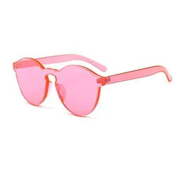 Armear Oversized Retro Rimless Round Sunglasses - UV Protection