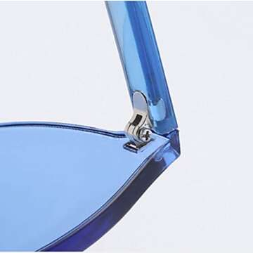Armear Oversized Retro Rimless Round Sunglasses - UV Protection
