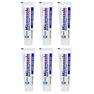 Miconazole Globe 6 Pack 2% Antifungal Cream for Athlete's Foot, Jock Itch & More