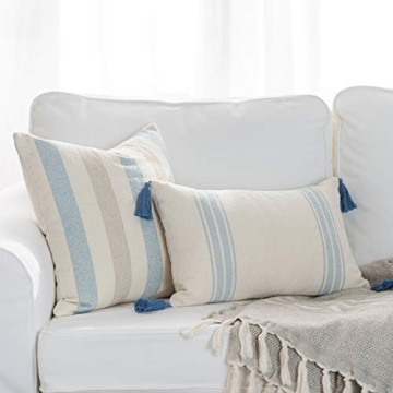 Hofdeco Beach Coastal Decorative Pillow Cover in Stripes