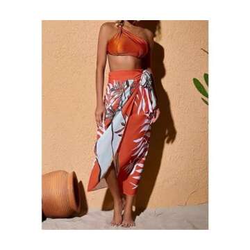 KITKI Women’s Stylish High Waist Bikini with 3D Flower