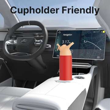 Insulated Water Bottle with Straw - Encool Stainless Steel Water Bottle, Reusable Leakproof and BPA-Free for Sports, Travel, Cold for 24 Hours, 24 oz, Red Rose