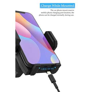 K KOMOI Cell Phone Holder for Car, Universal Car Air Vent Mount with Adjustable Compatible (Black)