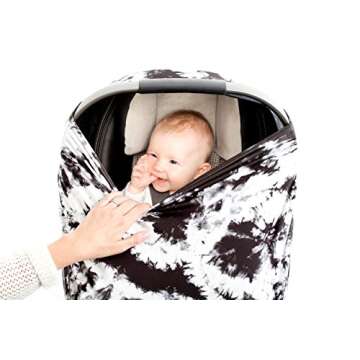Moody Park Baby - Baby Car Seat Cover and Nursing Cover (Tie Dye Print), Car Seat Covers for Babies, Car Seat Cover for Babies