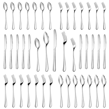 MUTNITT 30 Pcs Premium Stainless Steel Silverware Set