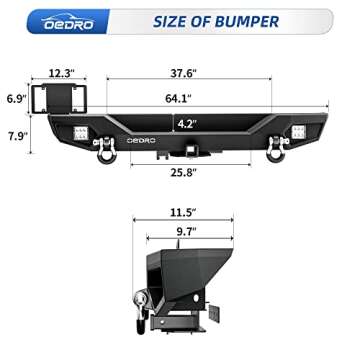 OEDRO Rear Bumper for Jeep Wrangler JL - Tough and Stylish