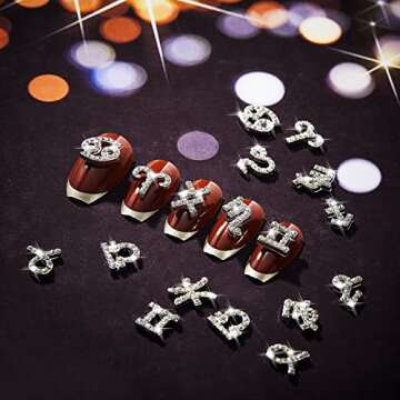 48 Pcs Zodiac Sign Nail Charms Zodiac 3D Rhinestone Jewelry Art Nail Charms DIY Horoscope for Jewelry Making Necklace Bracelet Earrings Crafts Supplies(Silver)