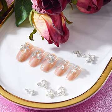 48 Pcs Zodiac Sign Nail Charms Zodiac 3D Rhinestone Jewelry Art Nail Charms DIY Horoscope for Jewelry Making Necklace Bracelet Earrings Crafts Supplies(Silver)