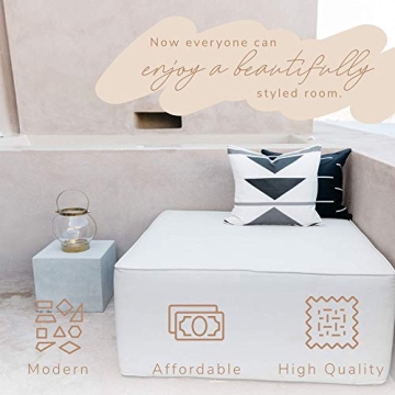 Woven Nook Decorative Leather Pillow Covers - 4 Pack