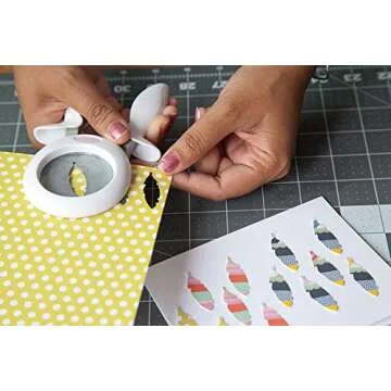Fiskars Teresa Collins Feather Squeeze Punch for Crafting