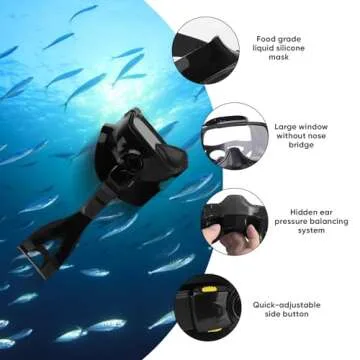YEUX MER Snorkeling Mask Comfortable Adjustable Design
