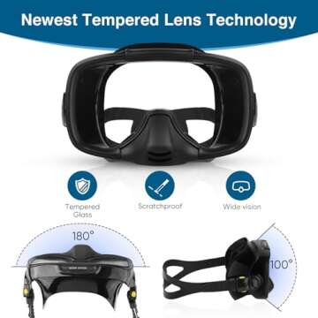 YEUX MER Snorkeling Mask Comfortable Adjustable Design