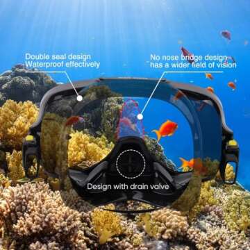 YEUX MER Snorkeling Mask Comfortable Adjustable Design