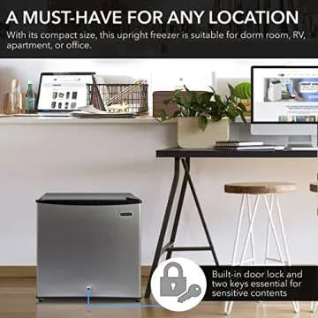 Whynter CUF-112SS Mini Steel Freezer with Lock