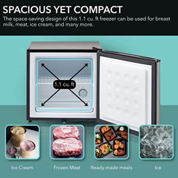 Whynter CUF-112SS Mini Steel Freezer with Lock