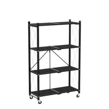 Durable Heavy Duty 4-Tier Metal Shelving Rack for Storage