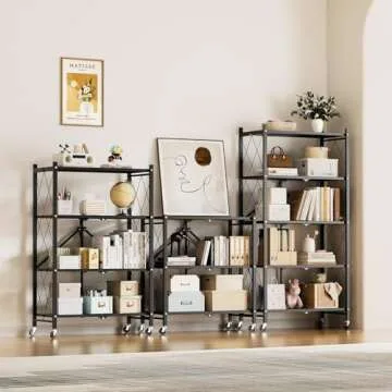 Durable Heavy Duty 4-Tier Metal Shelving Rack for Storage