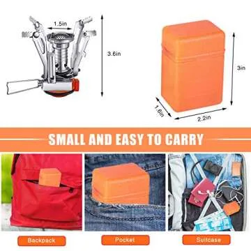 ZLYi Mini Ultra-light Backpacking Stove, Piezoelectric Camping Stove with Ignition Device, Portable Camping Stove for Camping and Hiking