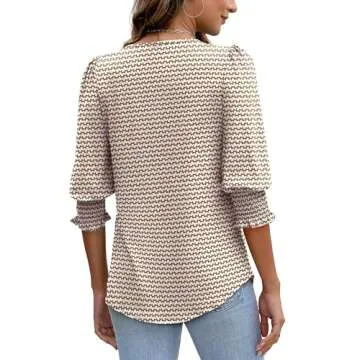 XIEERDUO Stylish 3/4 Sleeve Tops for Women 2025