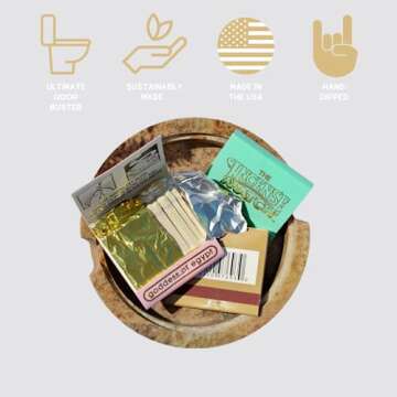 16 Pack Incense Matches: Variety Pack - Scented Bathroom Matches - Eliminates Bathroom Odors While A...