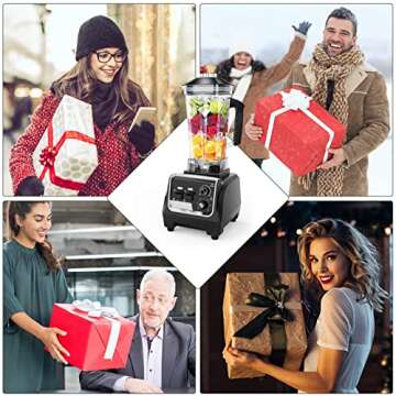 Professional Blenders for Kitchen, 2L Large Capacity Smoothie Blender, 2200W High Power Home and Commercial Countertop Blender, 68oz BPA Free Blender for Shakes and Smoothies with Timer, Crushing Ice