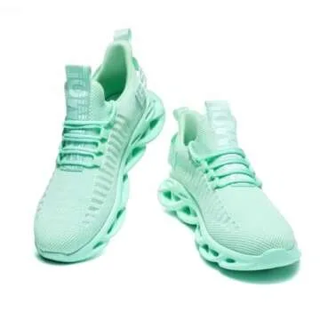 Jakcuz Women's Chunky Sneakers Athletic Sport Running Tennis Walking Shoes for Teen Young Girls Mint Green Size 5.5