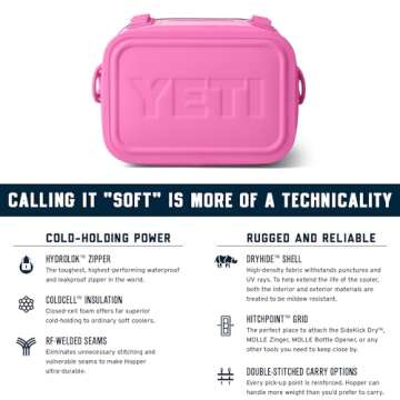 YETI Hopper Flip 8 Portable Cooler, Power Pink
