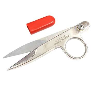 4.5 inch High End Thread Nipper- 100% Made in USA - Professional Series with red rubber safety cap -...