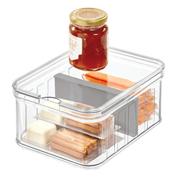 iDesign Crisp Divided Storage for Fresh Produce Organization