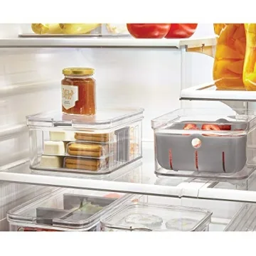 iDesign Crisp Divided Storage for Fresh Produce Organization