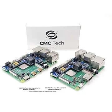 CMC TECH 5.2V@3.5A 17.5Watt Power Over Ethernet (POE) HAT for Raspberry Pi 4 Model B and Pi 3 Model B+ IEEE 802.3af or 802.3at PoE Network Standard Compliant (Non-Isolated)