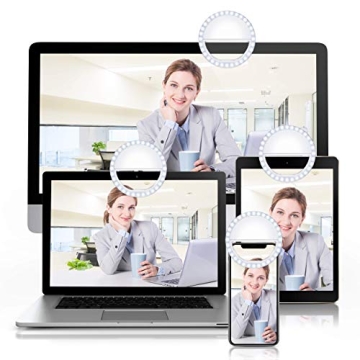 Meifigno Selfie Ring Light with Rechargeable LED Lighting