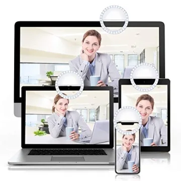 Meifigno Selfie Ring Light with Rechargeable LED Lighting