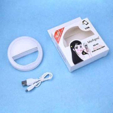 Meifigno Selfie Ring Light with Rechargeable LED Lighting
