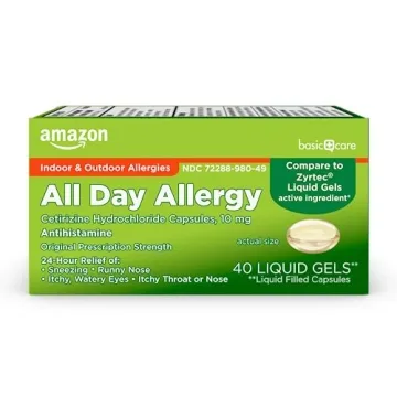 Amazon Basic Care All Day Allergy Relief - 24 Hour Antihistamine, 40 Count