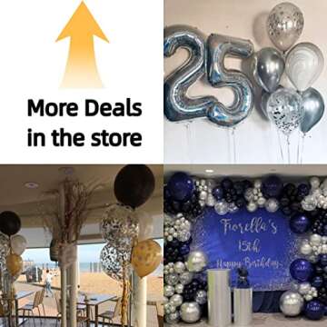 Bezente Silver Confetti Latex Party Balloons - 60 Pack 12 inch Helium Silver Confetti Glitter Balloo...