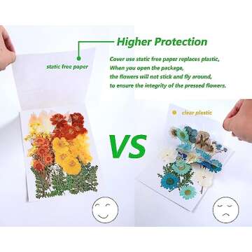 100 PCS Real Dried Pressed Flowers Leaves Natural Plant Herbarium for DIY Resin Mold Jewelry Making Craft (20 Styles)-Fall Yellow Orange