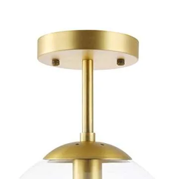Light Society Zeno Globe Semi Flush Mount Ceiling Light