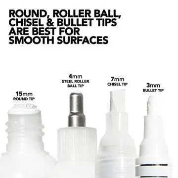 Krink Paint Marker 4-Pc White Set - Graffiti Markers Pack with K-60 Mop, K-66 Ball-Point, K-42 Bulle...