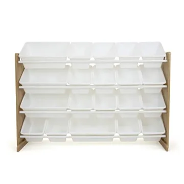 Humble Crew Toy Organizer 20 Storage Bins Natural White