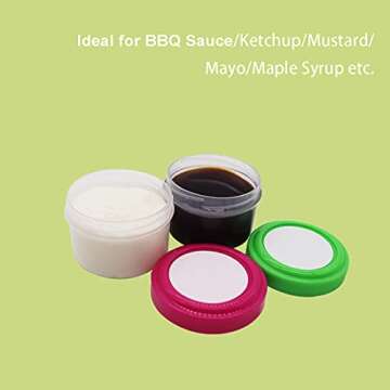 Ksooly 1.18 Oz Salad Dressing Containers - Reusable 6 Pack