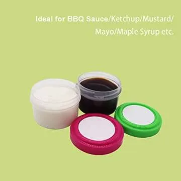 Ksooly 1.18 Oz Salad Dressing Containers - Reusable 6 Pack