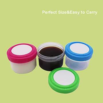 Ksooly 1.18 Oz Salad Dressing Containers - Reusable 6 Pack