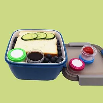 Ksooly 1.18 Oz Salad Dressing Containers - Reusable 6 Pack