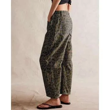 Stylish Womens Mid Rise Barrel Jeans for Trendy Looks