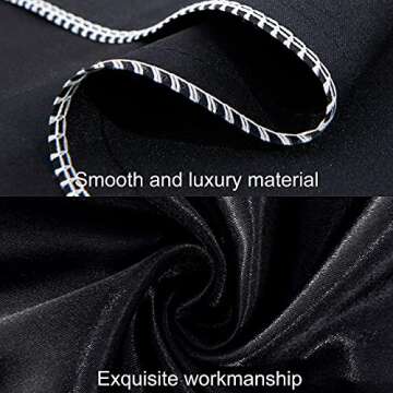 Silk Satin King Pillowcases for Hair and Skin Set of 2, Super Soft and Silky Cooling Pillow Cases with Envelope Closure, 20x40 Inches, Black