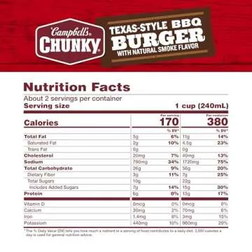 Campbell’s Chunky BBQ Burger Soup - Big Flavor & Protein