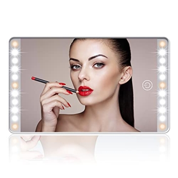 Rechargeable Car Sun Visor Vanity Mirror with LED Lights