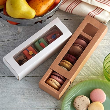 Essos Macaron Boxes with Clear Display Window 25 Pack