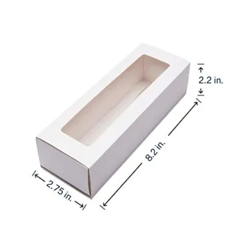 Essos Macaron Boxes with Clear Display Window 25 Pack